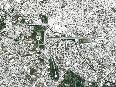 Cityscape Bucharest Romania 3D model