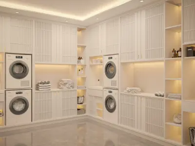 laundry room 3d model  3D model