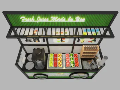 SELF-SERVICE FRUIT JUICE CART 3D model