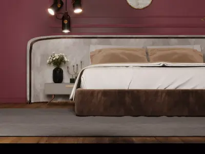 bedroom interior 3d scene model  3D model