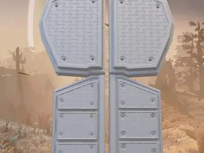 Sci Fi Armour Zigg Zagg Top plates 3D print model