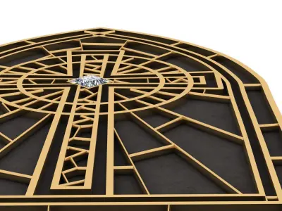 Church Window Pendant 3D print model