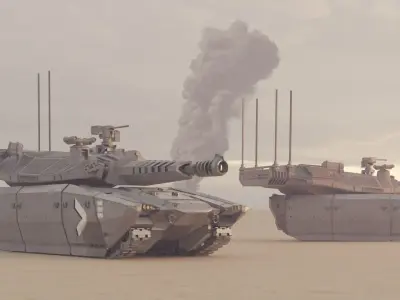 IDF Merkava mark 5 - concept tank 3D print model