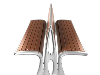 Modern Bench Collection 4 3D model