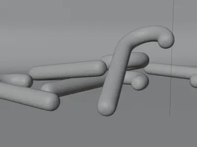 Candy Cane 3D Model 3D model