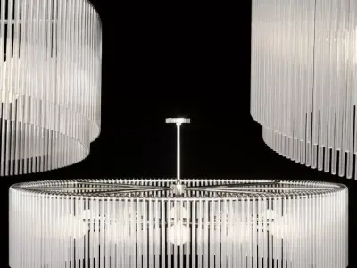 Royalton Large Chandelier Nickel 3D model