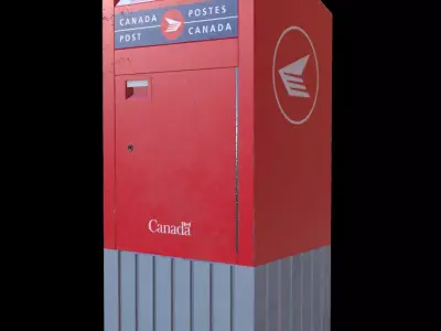 Canada Post Mailbox Low-poly 3D model