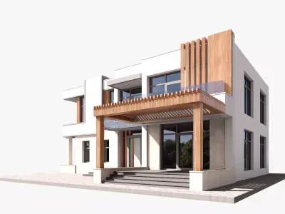 villa Low-poly 3D model