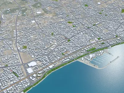 Mersin Turkey 30km Low-poly 3D model