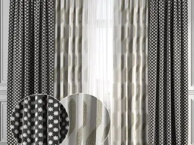 Curtain Set 138 3D model