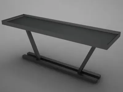 Modern Dining Room Buffet Table 04 Low-poly 3D model