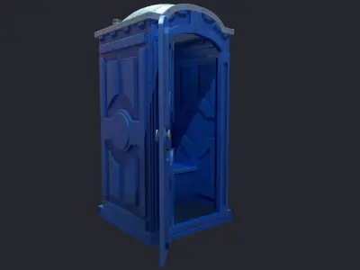 Biotoilet Low-poly 3D model