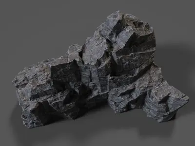 Cliff Rock 010 Low-poly 3D model