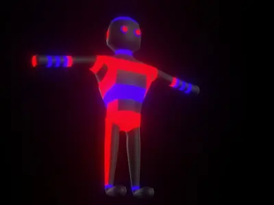 Neon NFT Character Low-poly 3D model