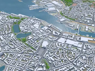 Kiel Downtown Germany Low-poly 3D model