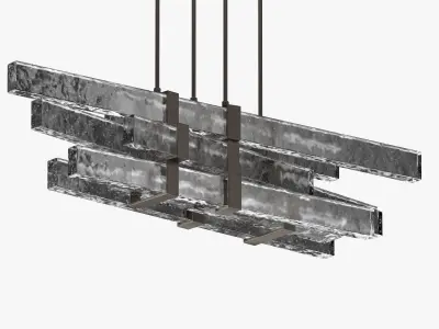 Ralph Pucci Lianne Gold Chandelier 3D model