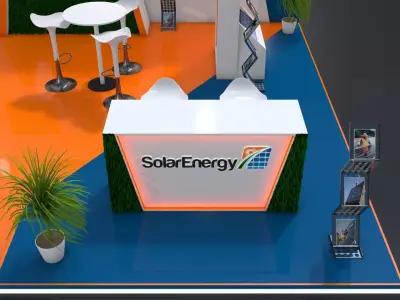Freelance 3D Designer Dubai - Solar Energy Exhibition Stand 3D model