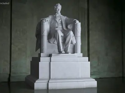  Lincoln Memorial Monument Figure with Pedestal 