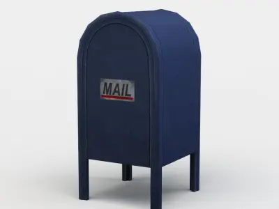 Mail box Low-poly 3D model