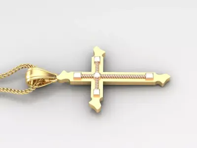 Cross Light Gold 4CP077 3DM STL 3D model