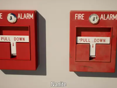 Fire Alarm Low-poly 3D model
