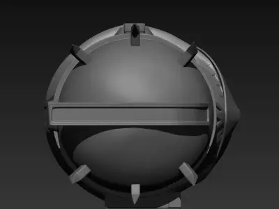 Stylized Clone Trooper Helmet with Horns 3D print model