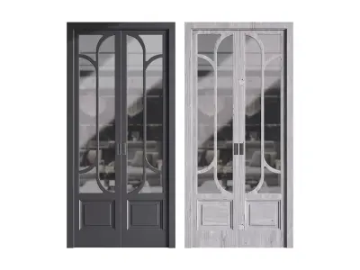 Modern entrance door 07 3D model