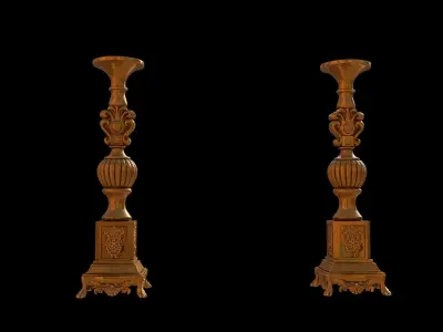 church candle light stand 3D model