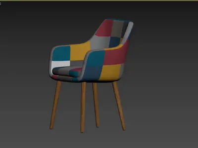 Nora Carver Corsica Patchwork Chair 3D model