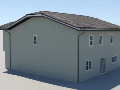 Residential Home  4 Bedrooms and 4 Bathrooms 2 Car garage 3D model