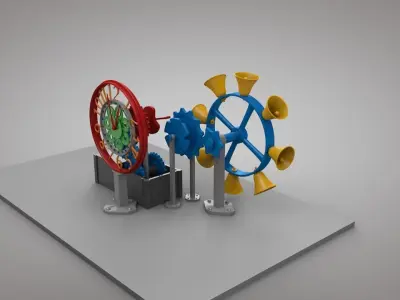 Machine toy wheel 3D model