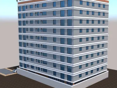 Modern Residential  Apartment Building 3D Models  3D model