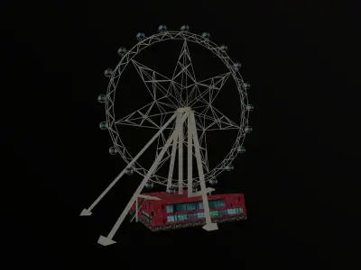 Melbourne Star Observation Wheel lowpoly Low-poly 3D model