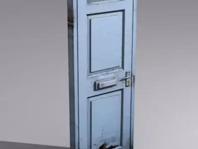 Door 23 Wooden Low-poly 3D model