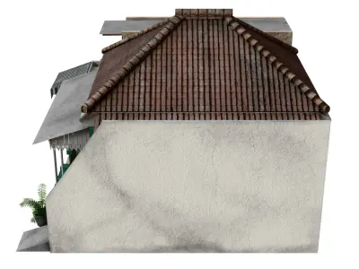 Indonesia Heritage house 3 Kayutangan Low-poly 3D model