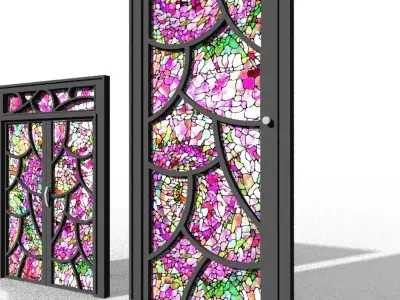 fantasy window and door set 3D model