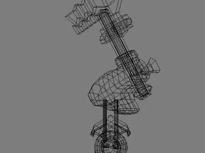 Wheeled Robot Low-poly 3D model by Mimesis3D