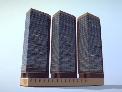 MSK Building 21 Low-poly 3D model