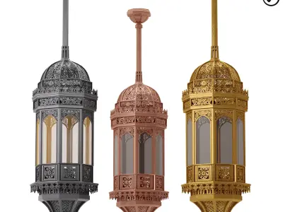 Islamic Arabian Ceiling Light 3D model