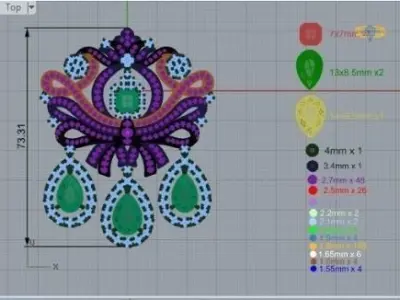 Arabic style pear pendant   516 3D print model