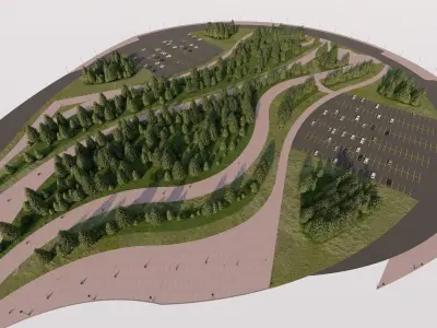 public park-Private Park Landscape Urban 3D model