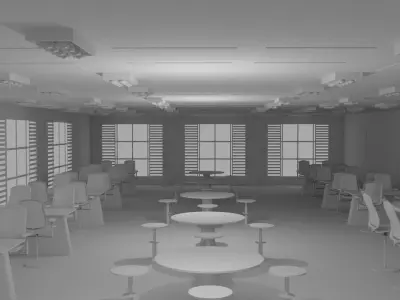 Tavern Interior No Material 3D model