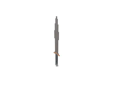Voxel Sword v1 002 Low-poly 3D model
