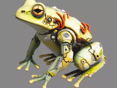 Cyborg Frog 3D Model PBR Low-poly 3D model