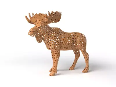 MooseII Voronoi Low-poly 3D model