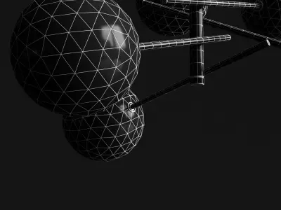 Chandelier Gallotti and Radice Bolle 6 lights 3D model