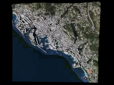 Monaco - France 3D model
