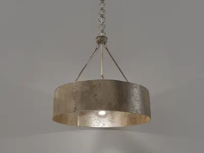 Old metal lamp 3D model