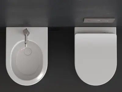 Scarabeo Ceramiche Moon Wall-hung WC Low-poly 3D model