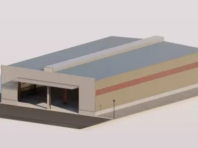 Warehouse-Warehouse Building 3D model 9